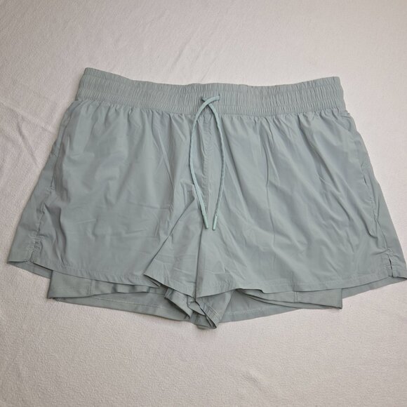 Spyder Womens Athletic Shorts Elastic Waist Active Sage Mint Green XL - Picture 1 of 5